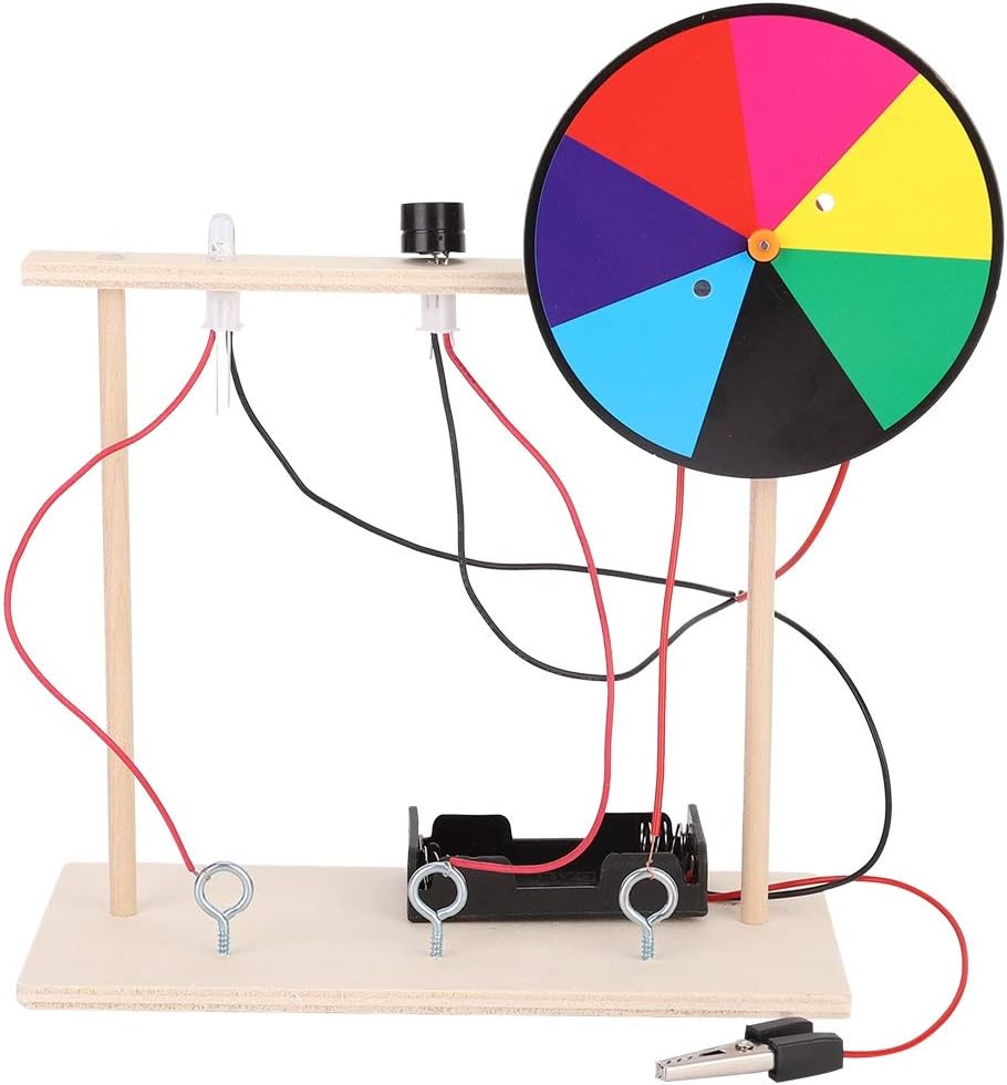 Physics Experiment Toy Educational Science Kit for Kids Sound Light Electrical Circuit Learning Wooden STEM Project Children School Laboratory Hands On Activity