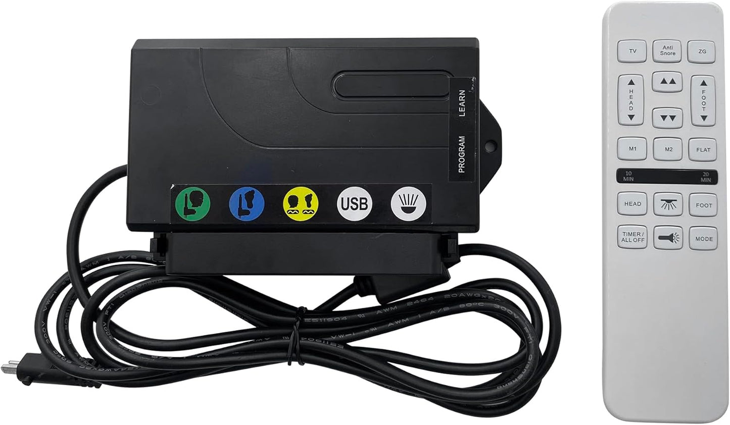 Uetmulik Adjustable Bed Richmat Non-Universal Wireless HJH55 Remote and HJC18 Control Box Replacement