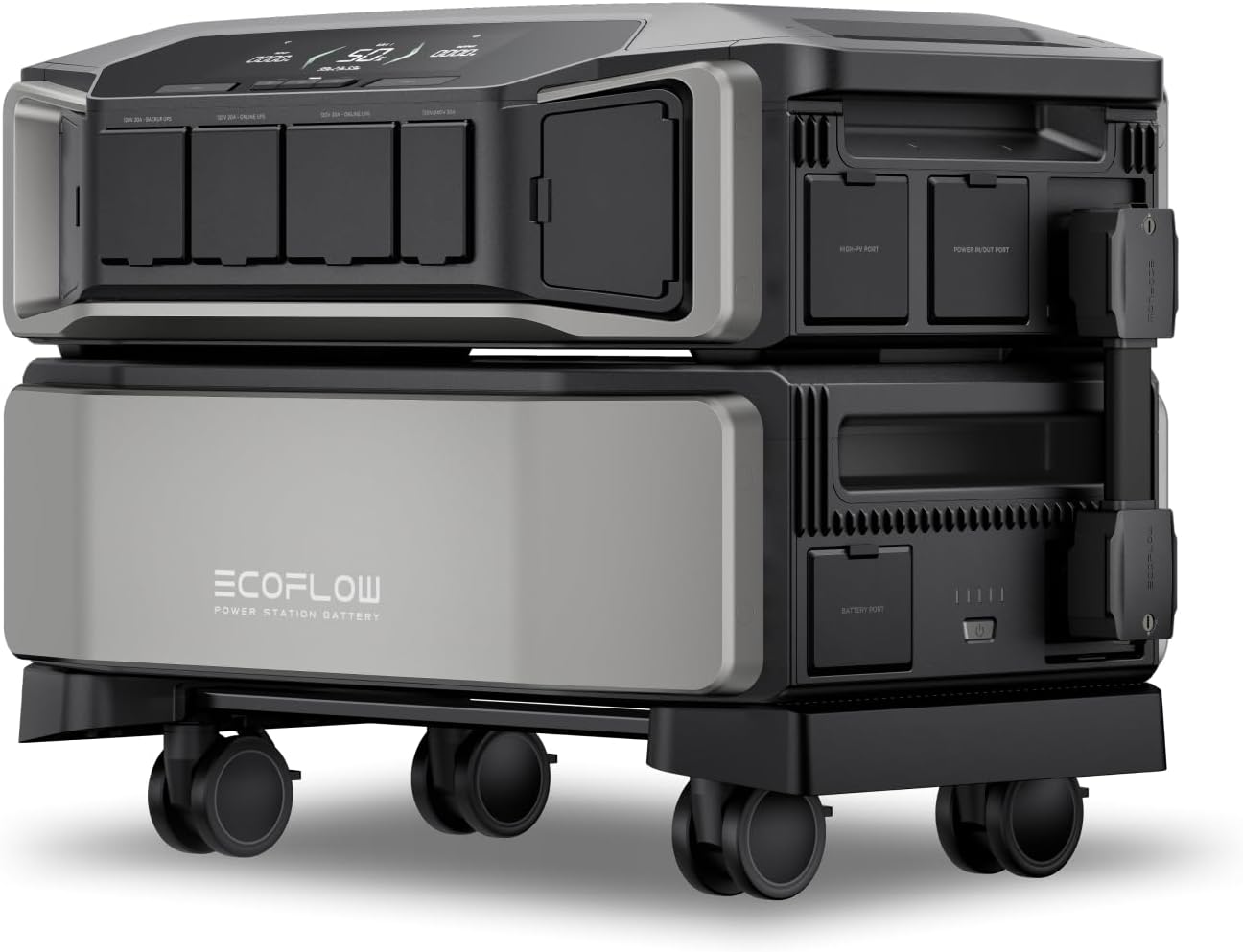 EF ECOFLOW DELTA Pro Ultra 6144Wh Power Station, 120/240V 7200W AC Output, Lifepo4 Home Battery Backup Expandable to 90kWh, 2H to Full Charge, Solar Generator for Home Use, Emergency, Camping, RV