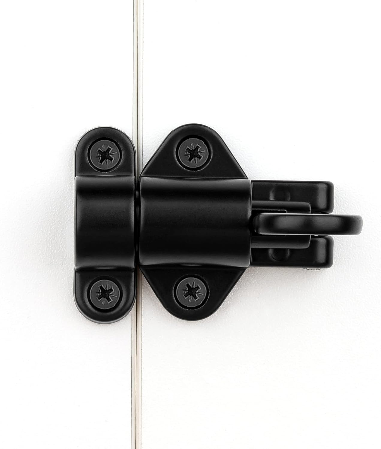 11 Packs Self-Closing Latches，Black Spring Door Lock，Resilient Bolt Latch Aluminum Alloy Safety Automatic Spring Barrel Door Lock with Screws，Used for Wooden Door，Wooden Window and Cabinet etc