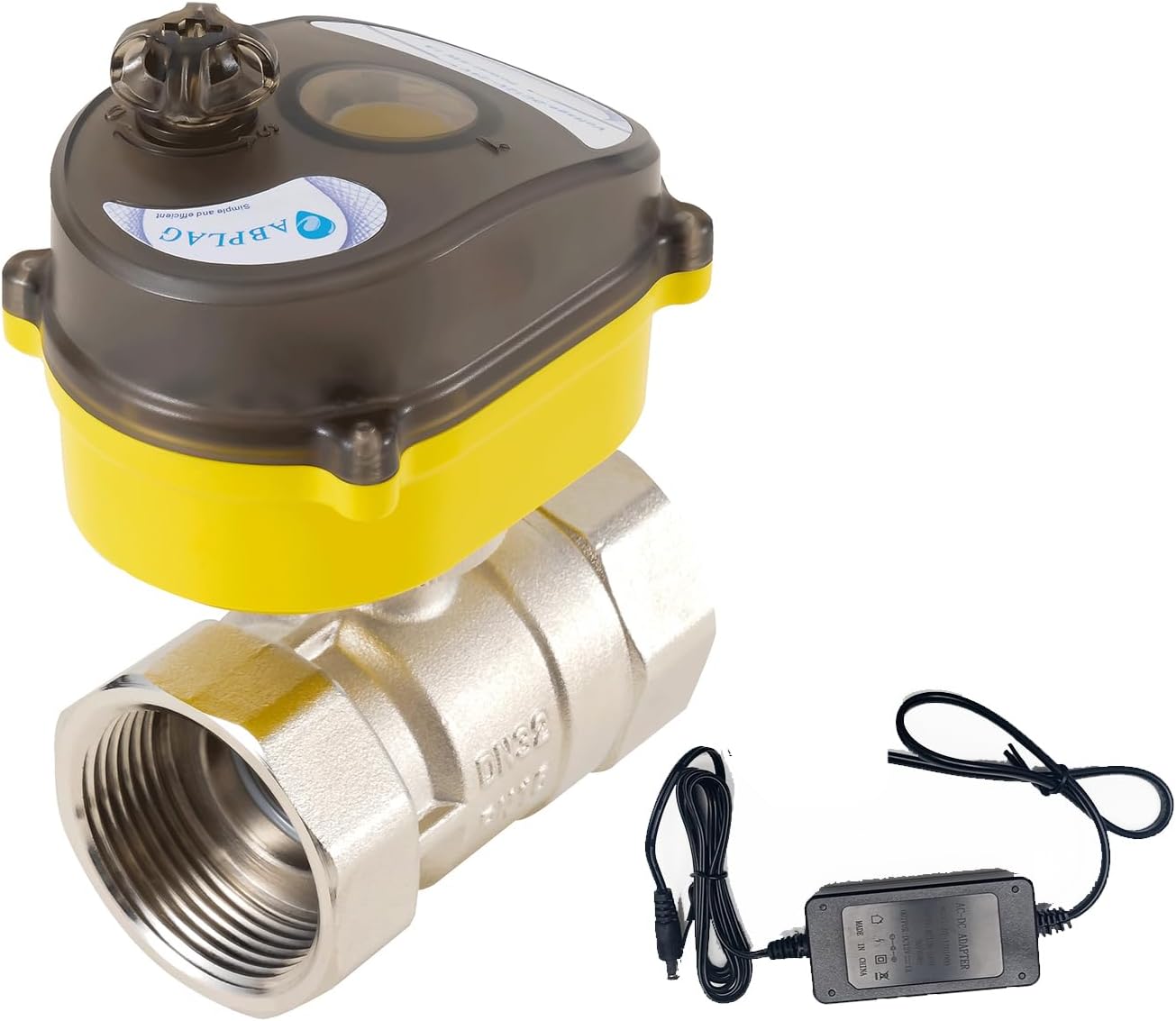 Smart electric ball valve, 1 1/4 inch full-bore ball valve, Tuya APPwifi water shut-off valve, actuator 24V AC110V-230V power adapter, automatic backflow setting. Timing water valve DN32MM