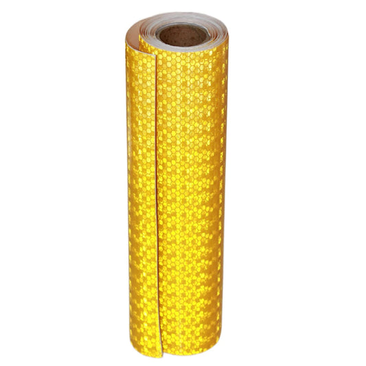 Reflective Tape Yellow 10 inch, Outdoor Waterproof High Visibility Warning Industrial Marking Tape, Safety Stickers (11 feet)