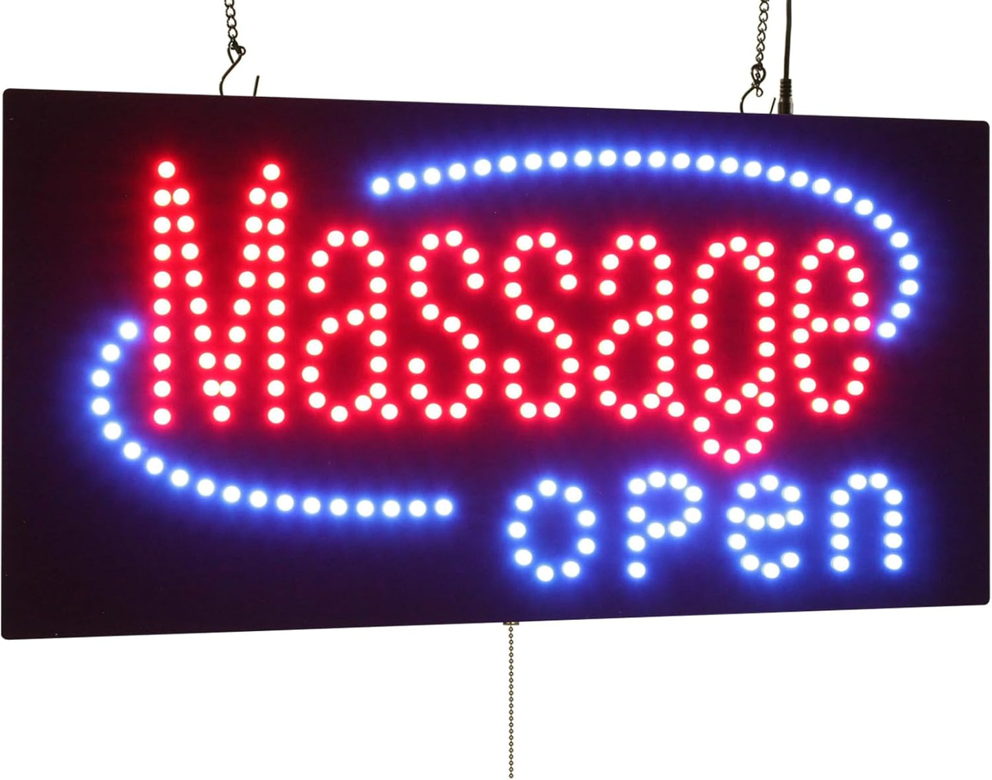 Massage Open Sign, Jumbo size, 31"x17", 78x43cm, TOPKING, LED, Neon, Florescent, Signage, Signboard, Display, Billboard, Screen, Grand Opening, Gift