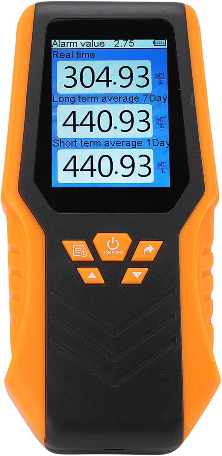 Aramox Radon Detector Digital Readings Portable Monitor for Home Office School, LCD Display, Rechargeable Battery, Easy Monitoring and Versatile Usage