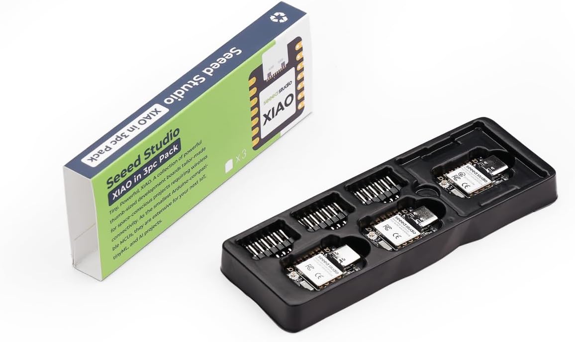 XIAO ESP32C6 3PCS Pack - 2.4GHz Wi-Fi 6, BLE 5.0, Zigbee, Matter, Thread, onboard Antenna and External Antenna Interface