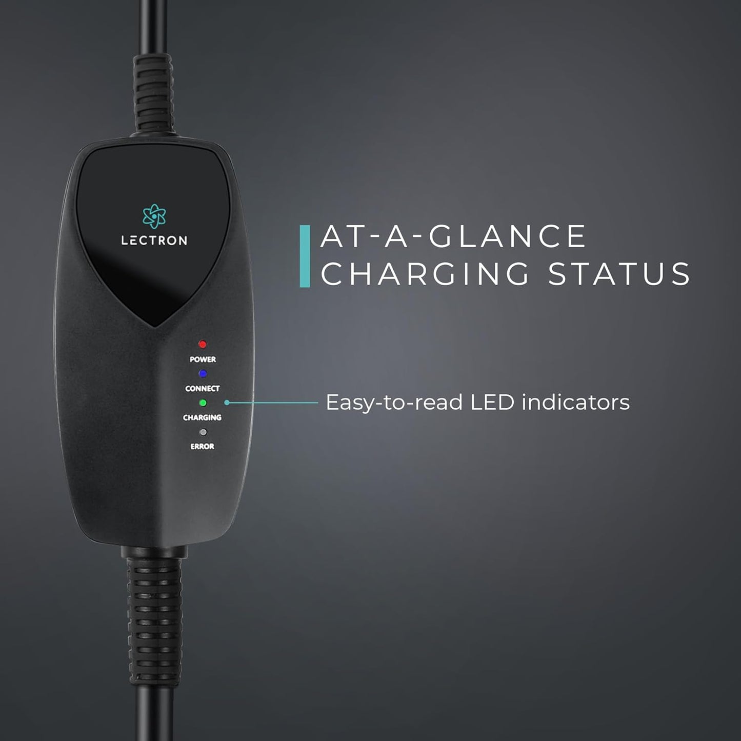 Lectron Level 1 Tesla Charger (WiFi) with App Control - 12 Amp, 120V, NEMA 5-15 Plug, 16ft Extension Cable NACS Connector, Portable Home Electric Car EV Charger for All Tesla/NACS EVs