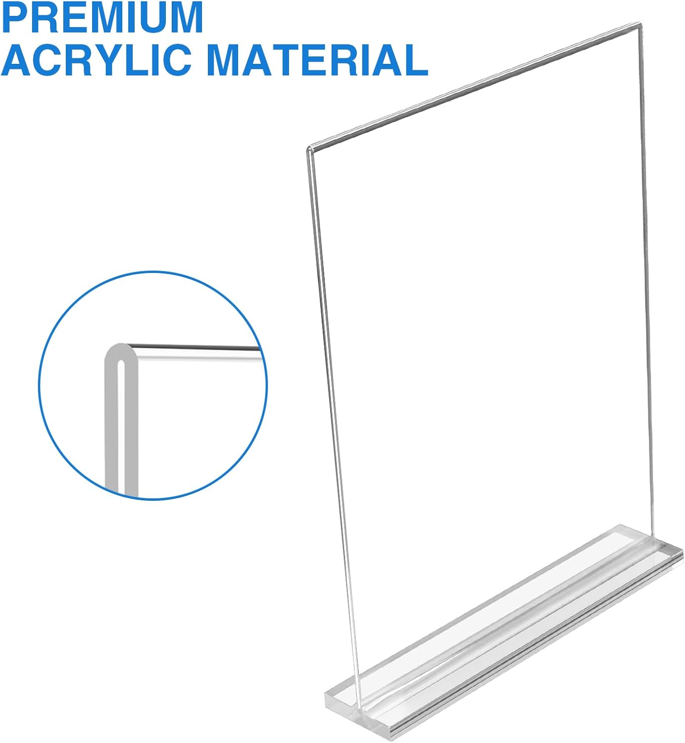 26 Pack Acrylic Sign Holder 4 x 6 Clear Display Table Signs Stand, Double Sided T Shape Flyer Holder Plastic for Picture Paper Frame Holder Home Office Menu Retail Show Fair