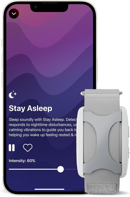 Apollo Neuro Wearable & 12-Month SmartVibes AI Membership – Sleep Aid & Stress Relief Device | Fall Asleep Faster, Sleep Longer & Deeper | Boost Focus, Relaxation & Calm (Glacier)
