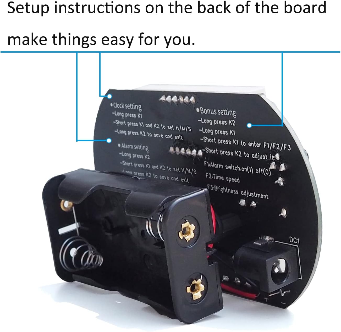 4-Digit Digital Clock Soldering Project Kit for Learning Practicing Teaching Electronics, Great STEM Project and Gift