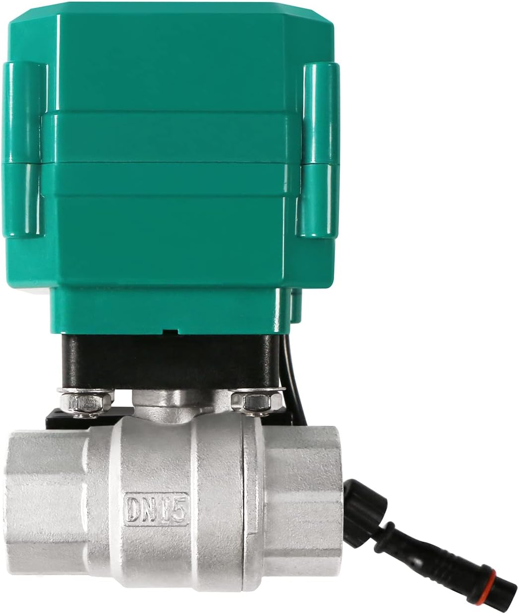 U.S. Solid 1/2" Smart Motorized Ball Valve - Remote App Mobile Control Stainless Steel Electrical Ball Valve with Manual Switch, 5V DC USB Connection