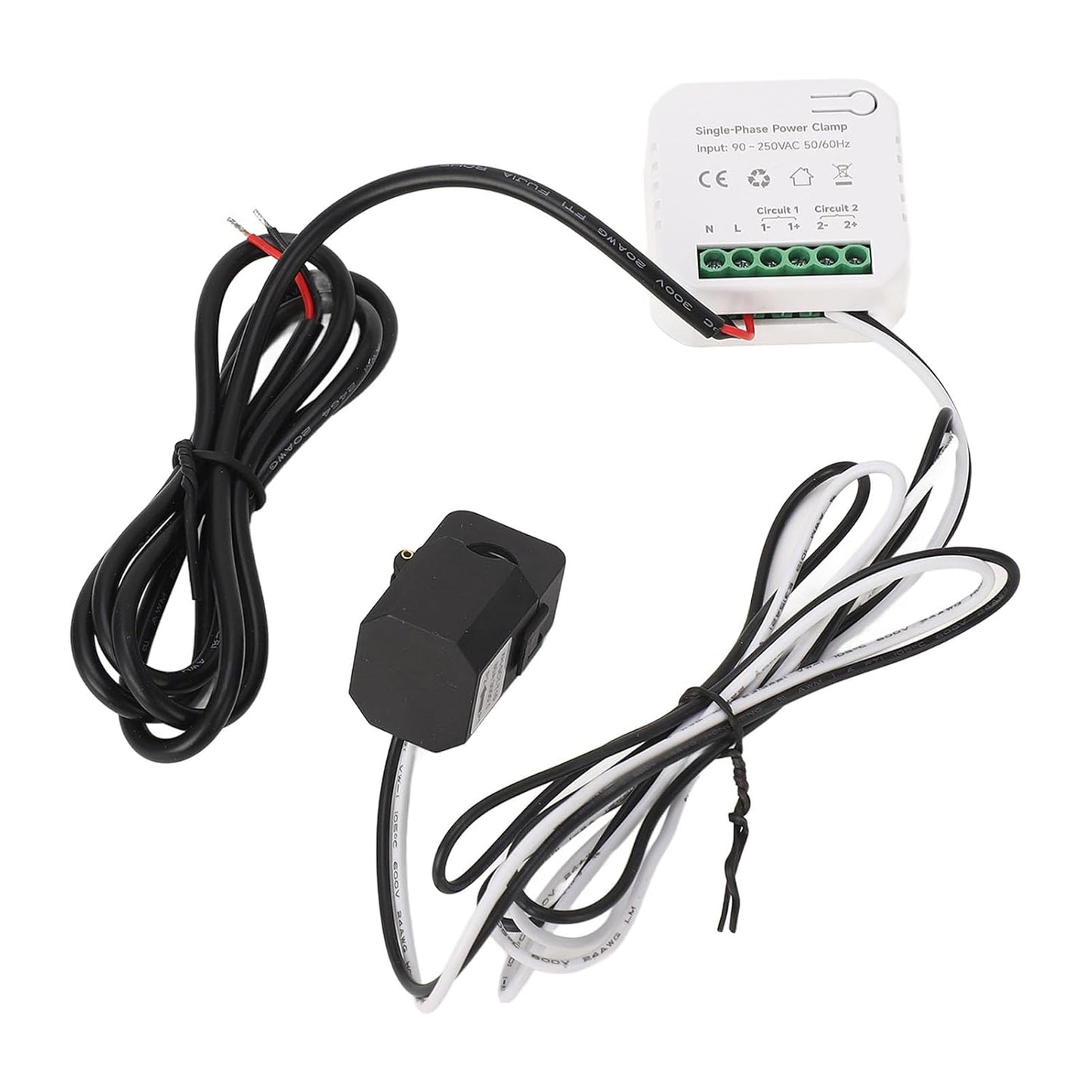 Smart Energy Monitor, Bidirectional Solar PV Grid Power Meter with 80A CT Clamp Sensor, for, Real Time Voltage Current Power Factor Monitoring
