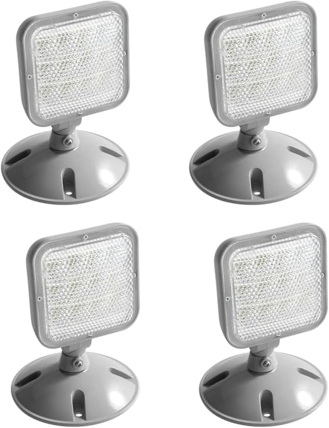 LED ENERGY PLUS Remote Outdoor Emergency Light Head – Single Head LED Lamp, Weatherproof Emergency Exit Lighting – 3.6V OR 9.6V Volts, 1.7 Watts (4 Pack)