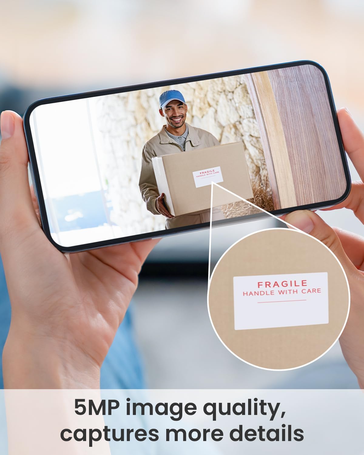 ieGeek 5MP Doorbell Camera Wireless No Subscription- Video Doorbell Wireless with Chime, Doorbell with Camera, Voice Changer, 2-Way Audio, PIR Motion Detection, 2.4Ghz WiFi, Compatible with Alexa
