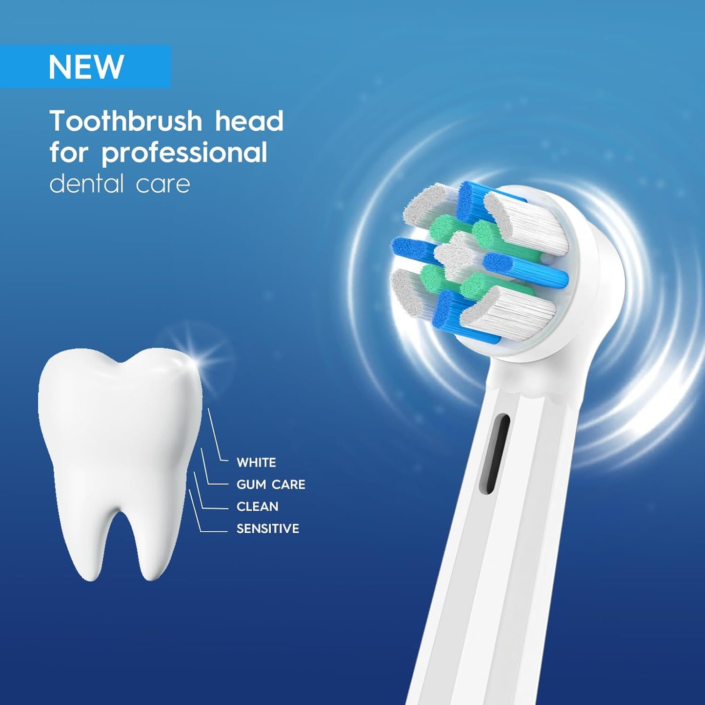 12 Pack Smart Cleaning IO Replacement Heads Compatible with Oral B iO 2 3 4 5 6 7 8 9 10 Series Electric Toothbrush, Brush Heads Compatible with Oral B iO Electric Handles (Black/White)