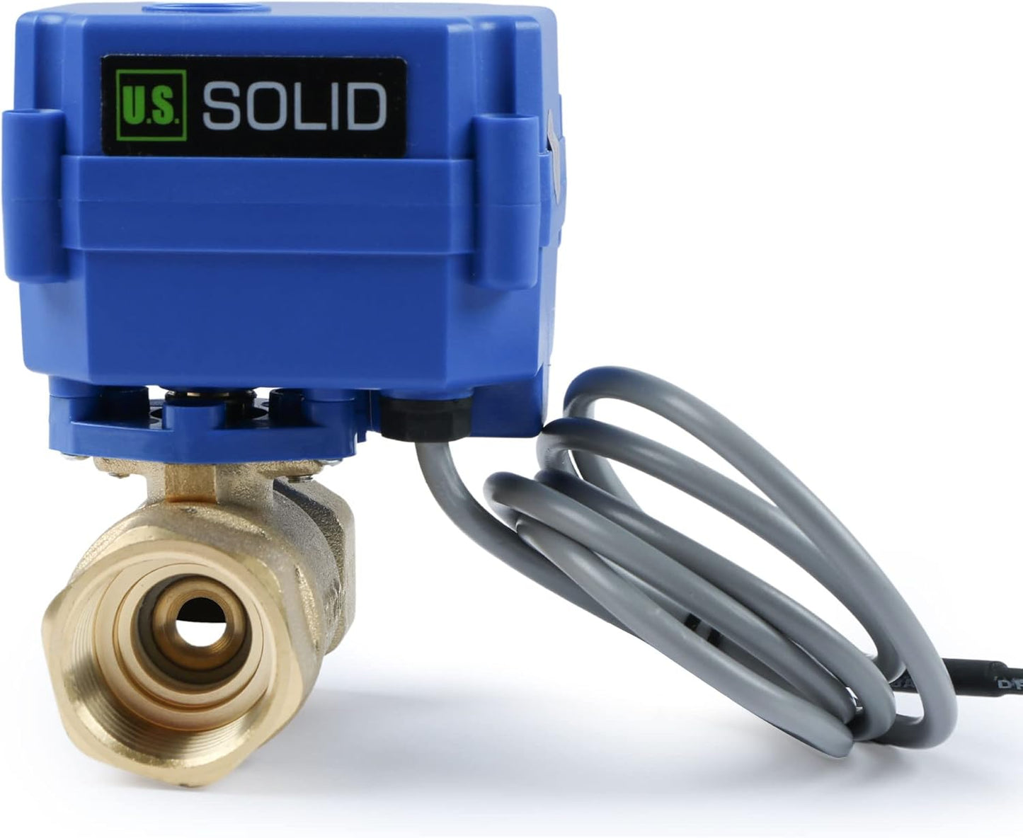 U.S. Solid Water Leak Detector - Water Leak Detect and Protect System with 3/4" Brass Motorized Ball Valve, Controller and 3 Sensors