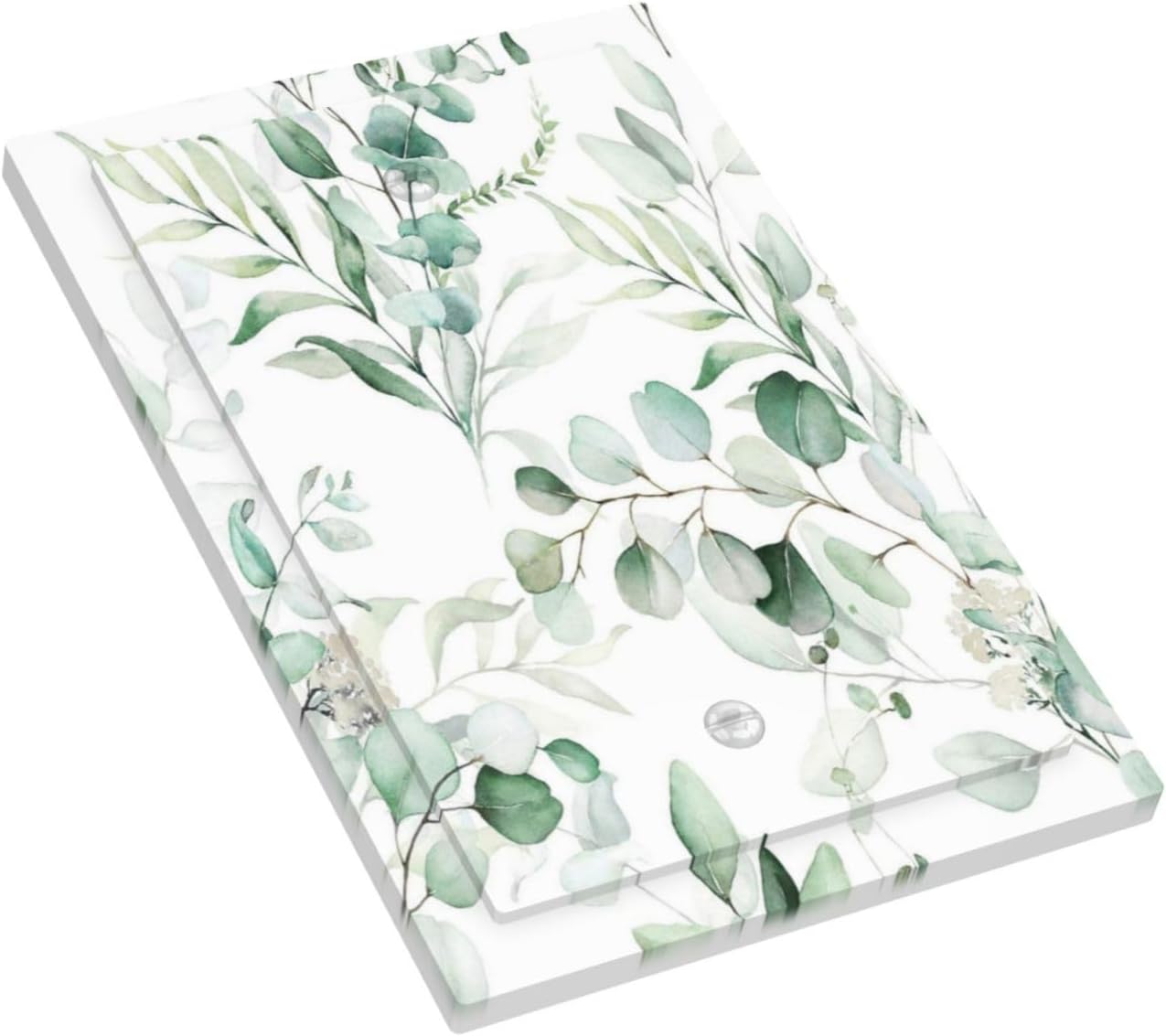 Boho Green Eucalyptus Leaf Floral Plants Flowers Light Switch Cover Plate 1 Gang No Device Blank Electrical Wall Plates Faceplate Decorative Switch Plate for Bed Room Living Room Decor