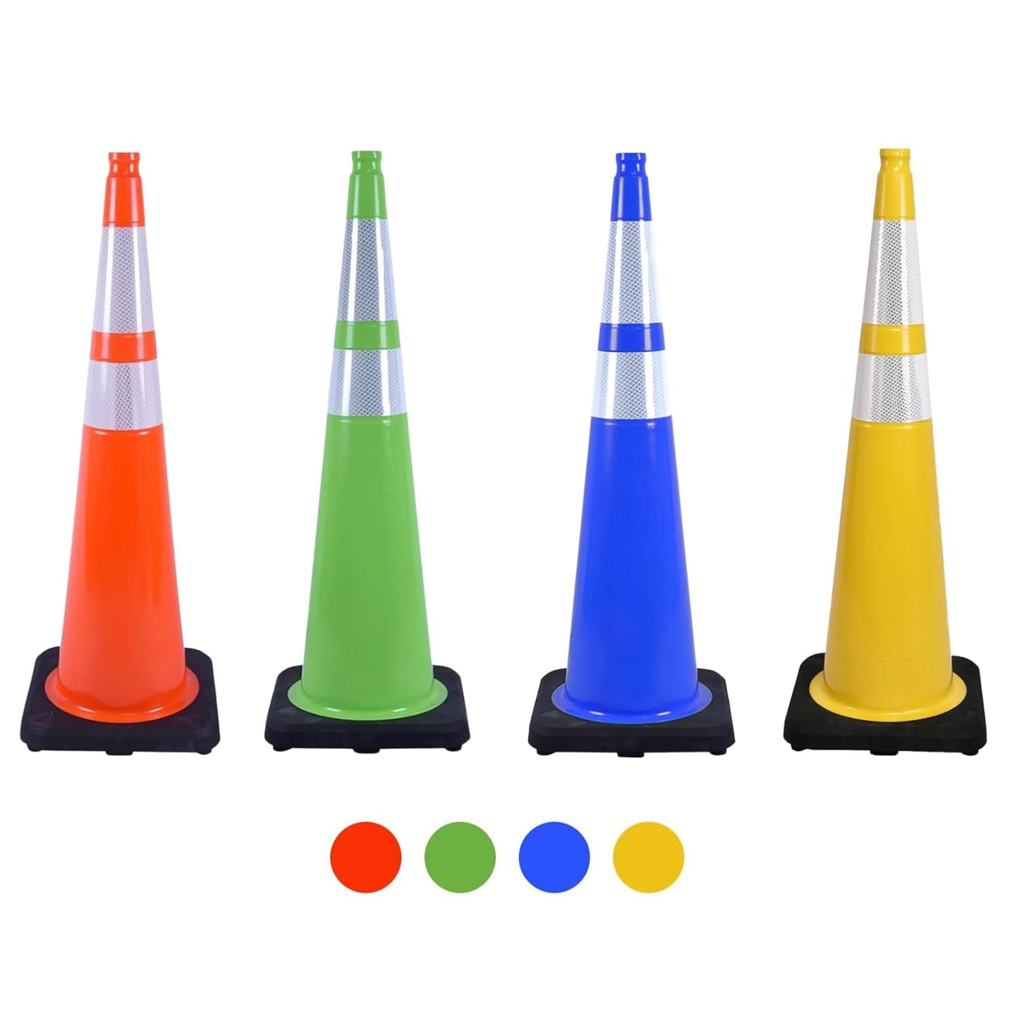 360 Pack 36" Yellow Traffic Cones with Black Base – Bulk Safety Cones for Large Construction Projects, Parking Lots, and Event Use (360, Yellow, 36 Inch)