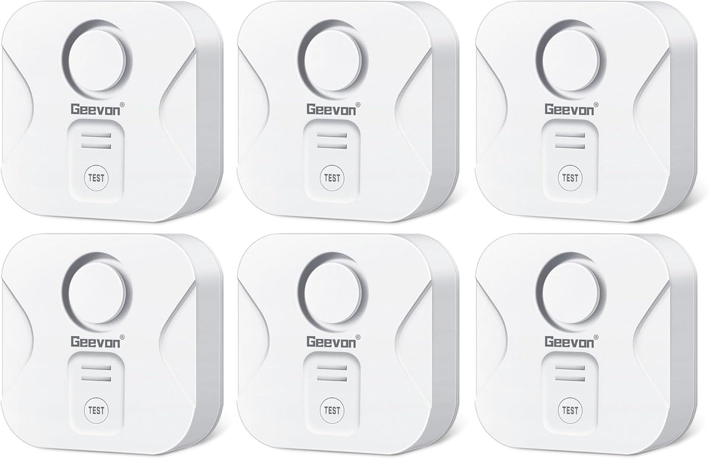 Geevon 2 Pack Water Leak Detectors for Home, 100dB Loud Water Alarm Sensor Leak Detection with Drip Alert for Basements, Laundry Rooms, Kitchen, IP56 Waterproof(Battery Included)