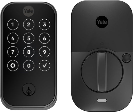 Yale Assure Lock 2 – Black Smart Lock for Front Door with Keypad and Adjustable Entry Codes (No Wi-Fi) and Deadbolt – Secure Keyless Entry Door Lock, YRD420-BLE-BSP