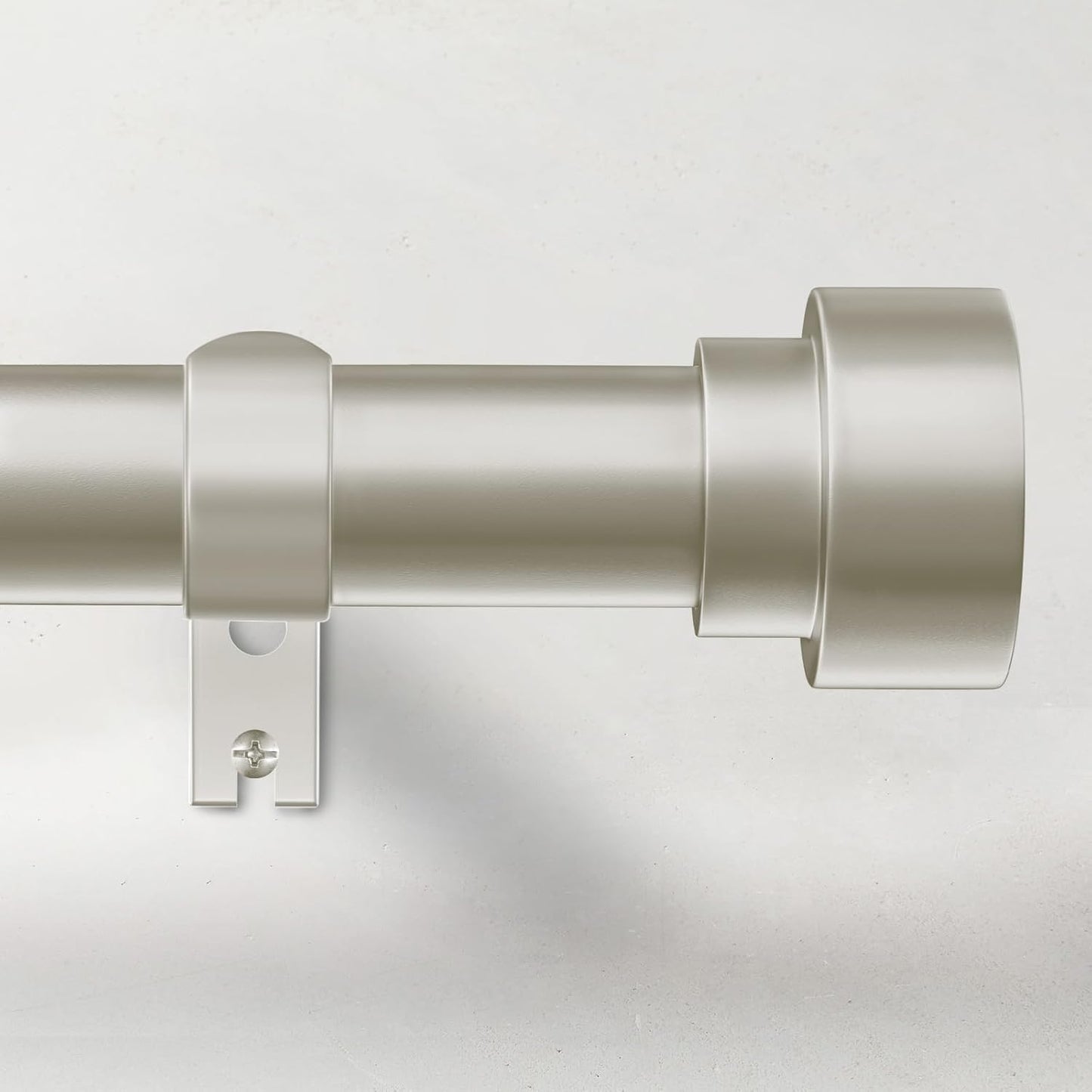 Curtain Rods for Windows 72 to 144, 1 Inch Adjustable Heavy Duty Long Window Drapery Rods with End Caps, Indoor Outdoor Curtain Rod for Patio Bedroom, Size 32" - 150", Brushed Nickel