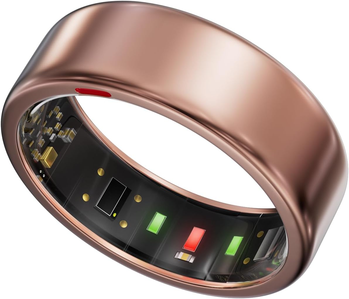Smart Ring for Women Men- Sleep/Fitness/Stress/Heart Rate Tracker- Menstrual Records - 7 Days Battery Life - Wireless Charging - No APP Subscription - iOS & Android Compatible