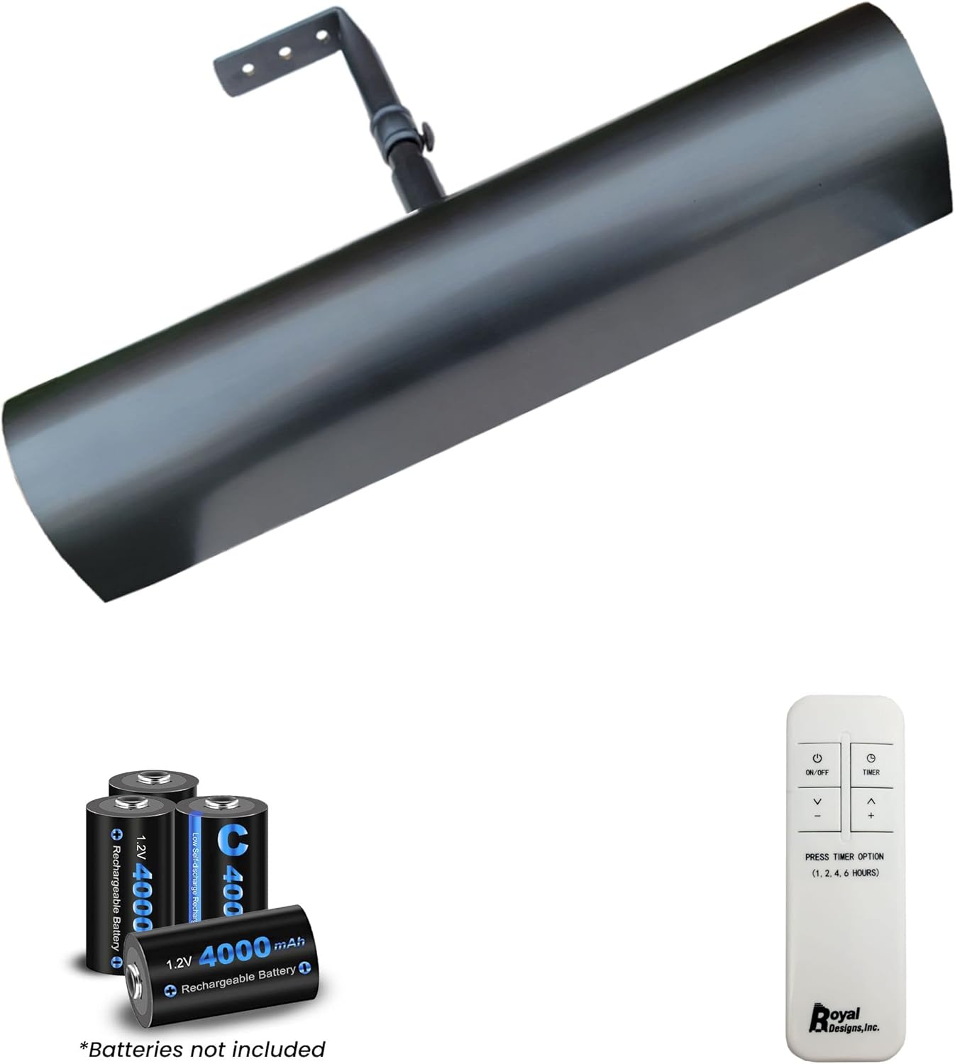 Royal Designs, Inc. Cordless Remote Control LED Picture Light, Dimmable with Timer Function, Oil Rubbed Bronze, 12.75 Inches, 2 Pack