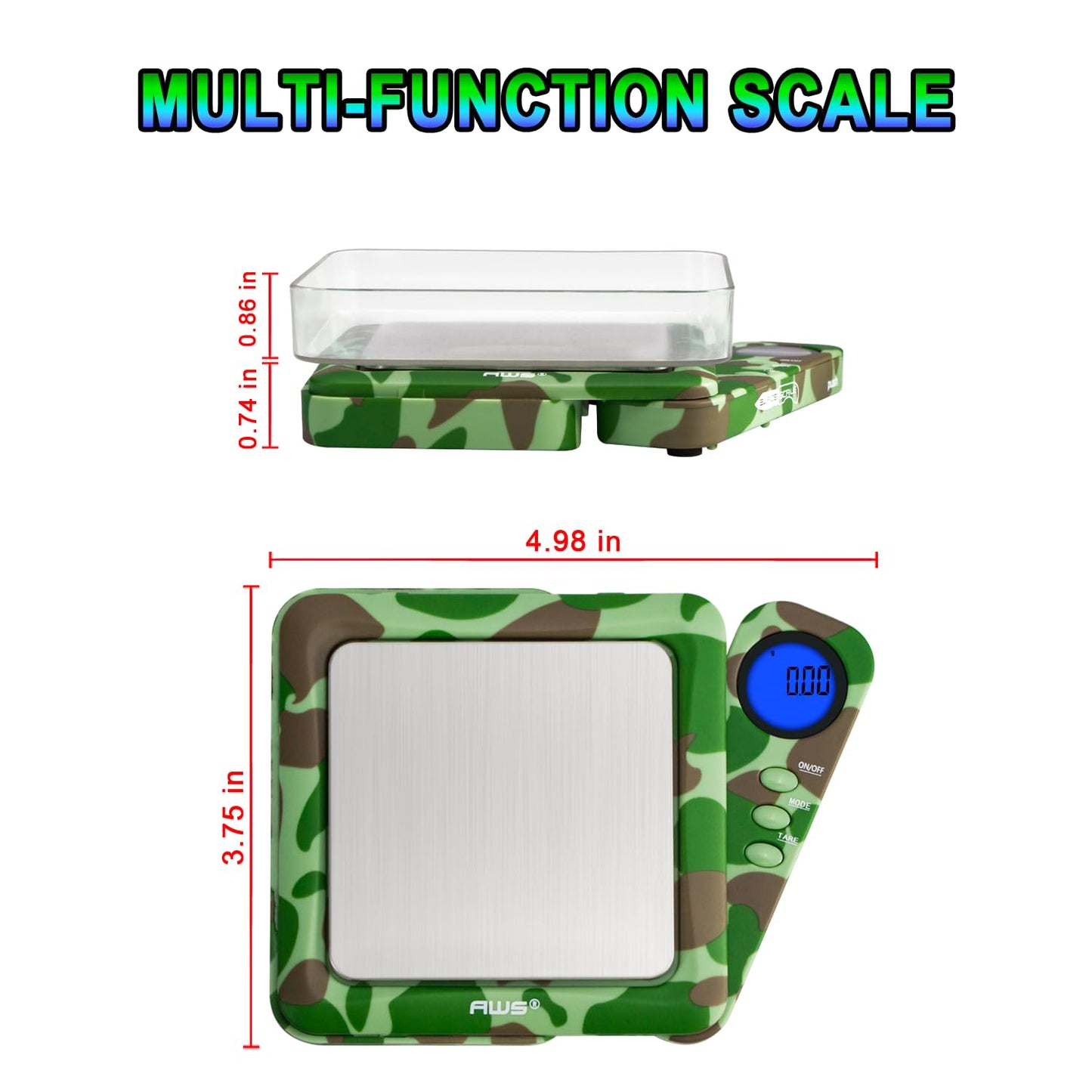 American Weigh Scales 200g x 0.01g Digital Pocket Scale 0.01g Accuracy-Blade Series | Precision Mini Scale, Small Digital Gram Scale for Kitchen, Gold, Gems & Coin Scale, Smart Digital & Compact Scale