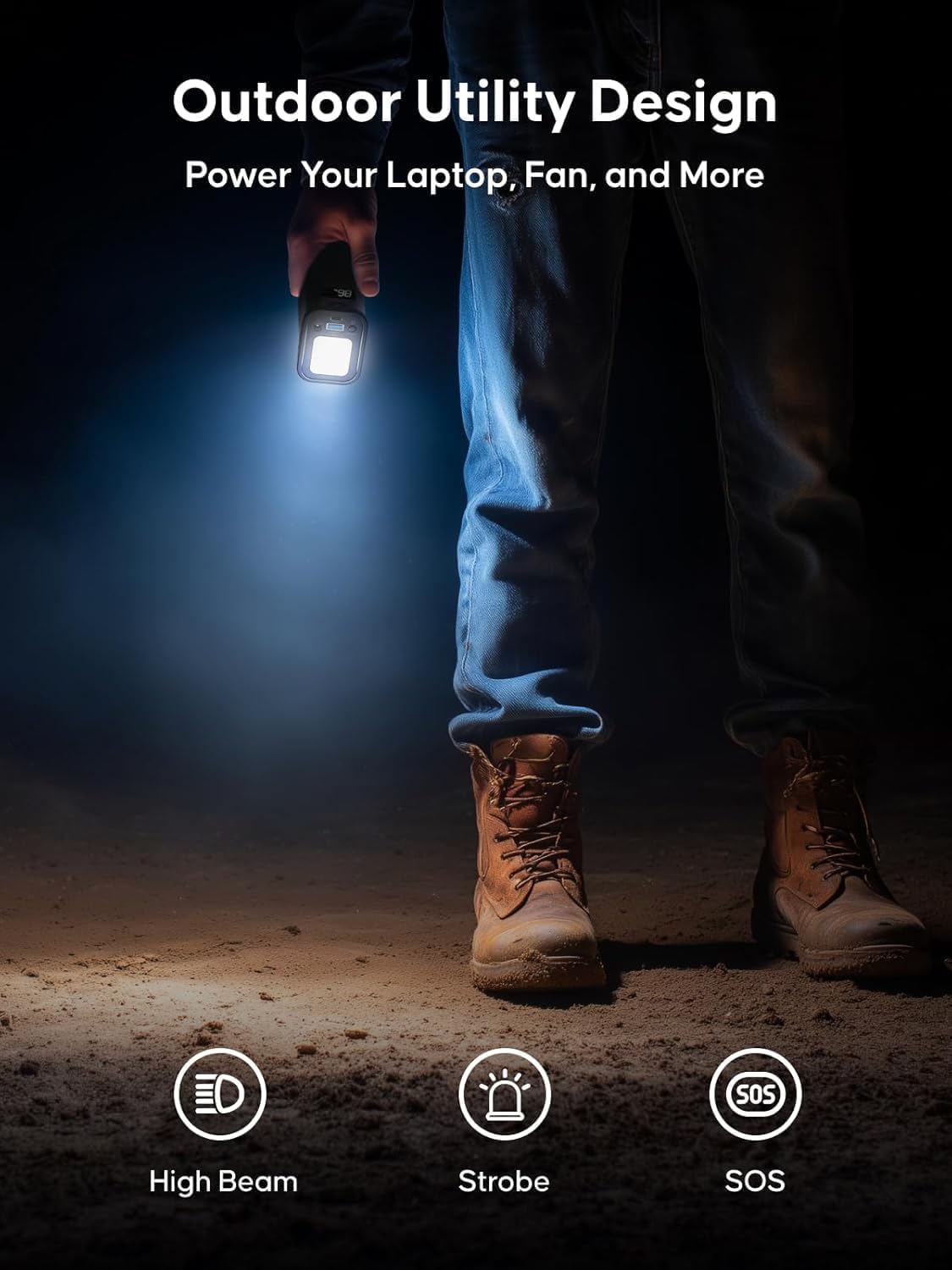 Portable Power Station 99Wh 27000mAh Camping Lithium Battery Large Power Bank with AC Outlet 70W for Home Backup Outdoor Emergency RV Van Hunting