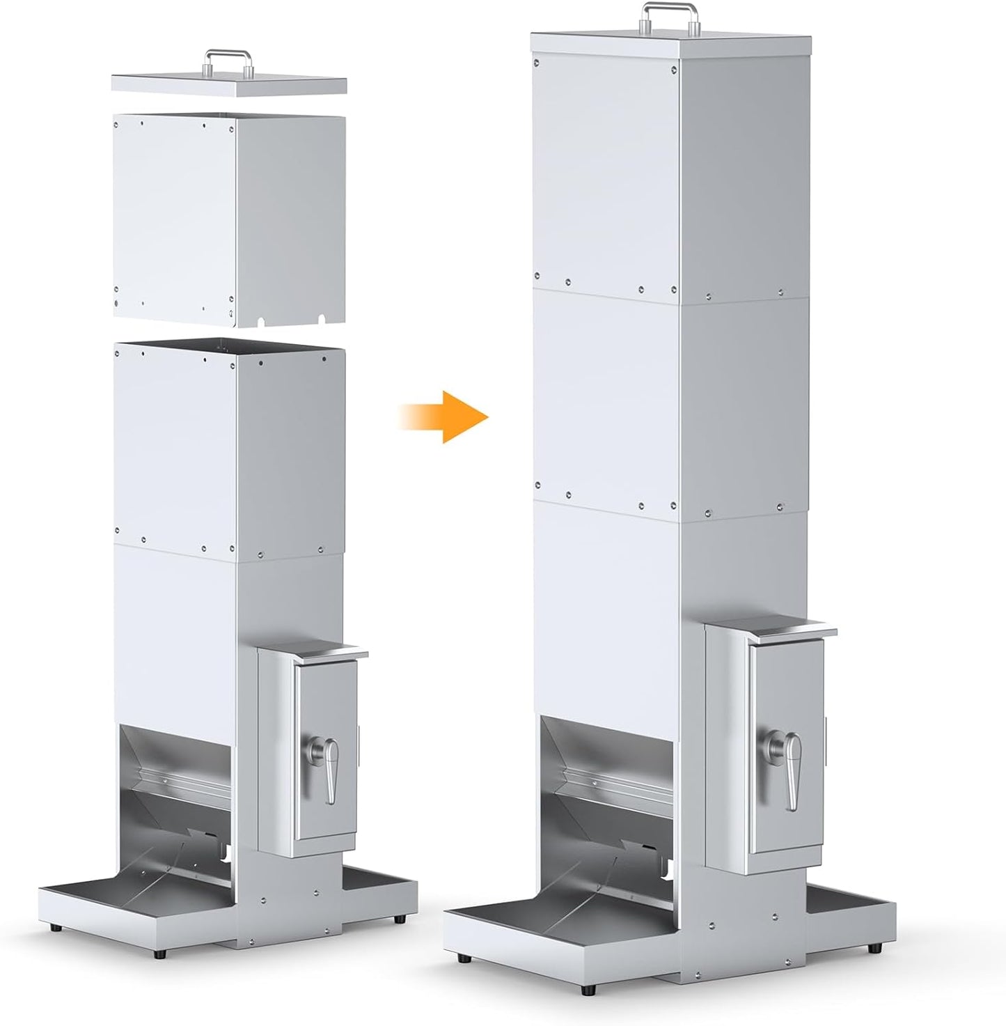 Extra Large Automatic Dog Feeder Capacity Expansion Kits for 35L Two Large Dogs Automatic Feeder Upgrade to 50L Automatic Pet Feeder