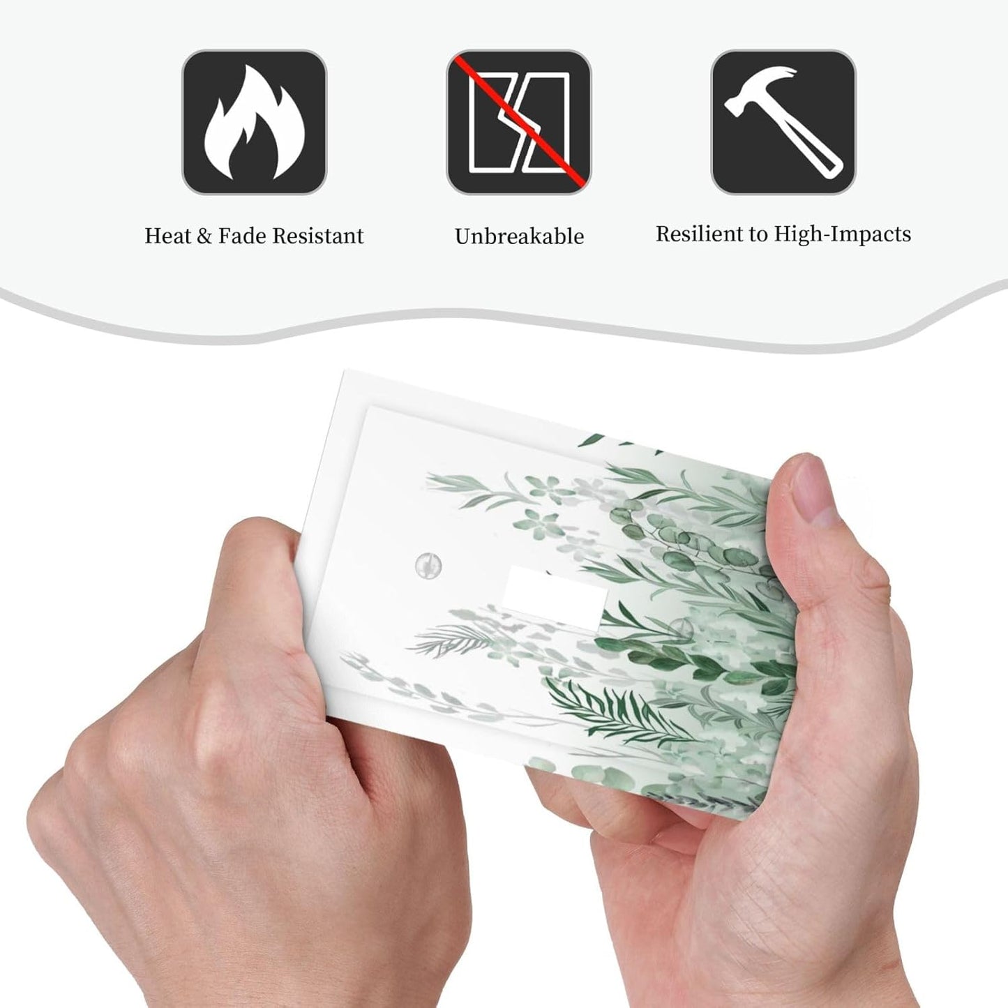 Watercolor Green Leaf Rustic Plant Eucalyptus Flowers Decorative Light Switch Cover 1 Gang Single Toggle Device Electrical Faceplate Switchplates Decorator Outlet Wall Plate for Bed Room Living Room
