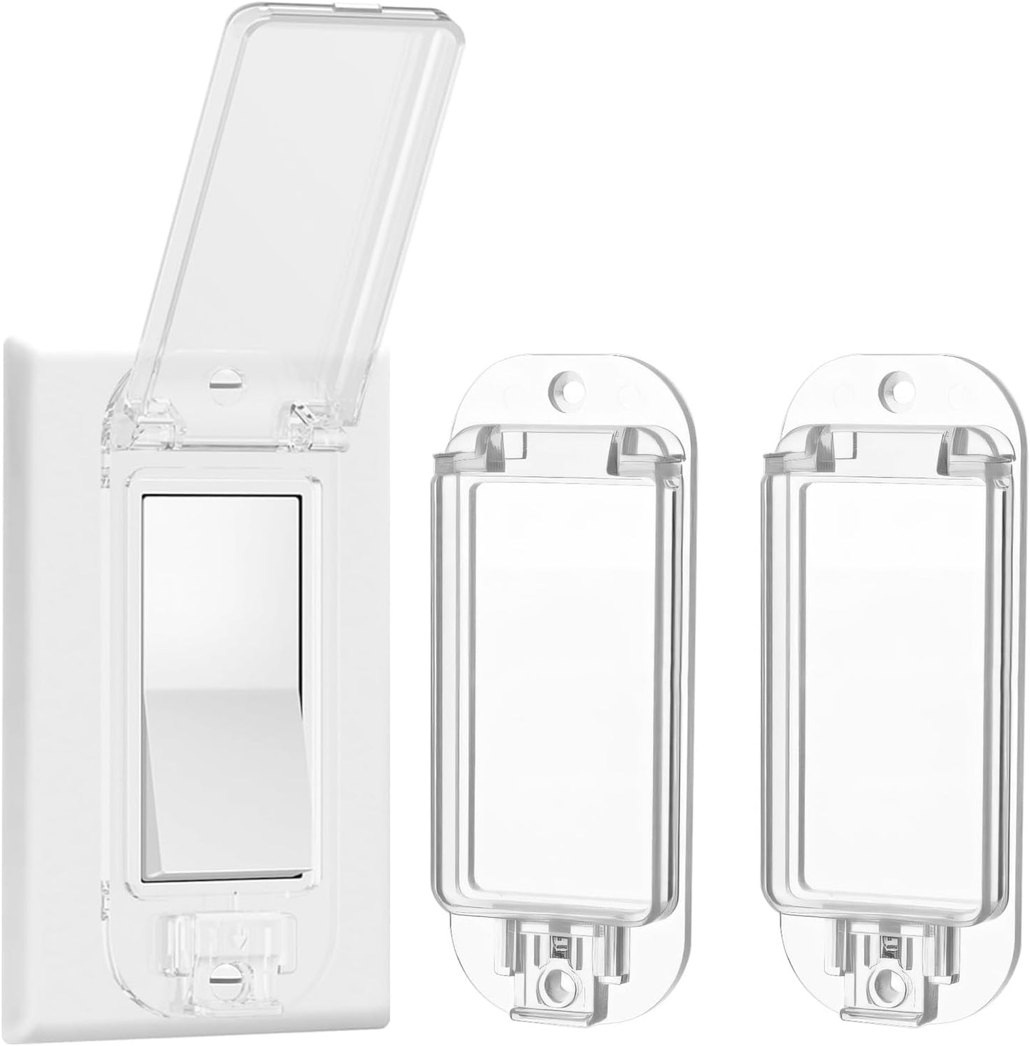 Light Switch Guard Cover 2 Pack Wall Switch Guard Child Proof Rocker Switches Plate Cover Keeps Lights or Switches from Being Accidentally Turned ON or OFF