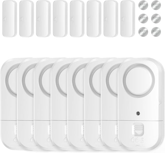 Door Window Alarm Sensors - Door Alarms for Kids Safety, Door Alarms for Home Security, for Home, Office, Store, Garage, Dorm Room, Apartment, RV, 8 Pack