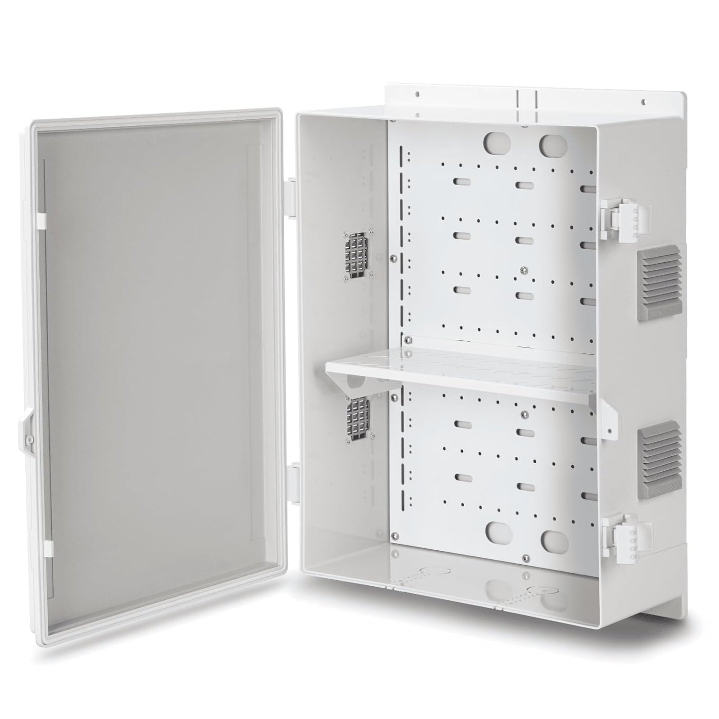 Outdoor Electrical Junction Box, ABS Water Resistant Enclosure with Internal Mounting Panel & Hinged Cover, 16.1" H* 12.2" L* 5.9" W