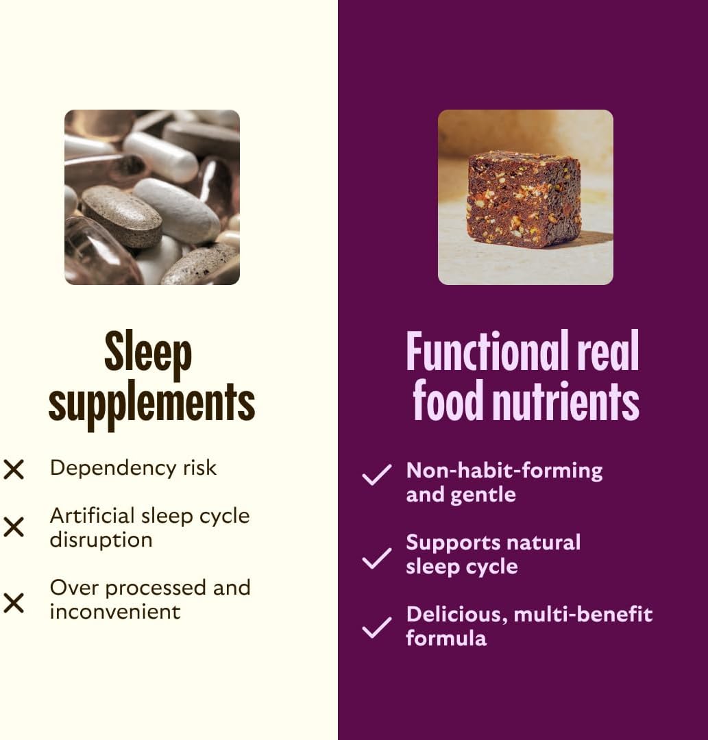 GEM Sleep Aid, Nighttime Bite, 7 Pack, Melatonin Free, L-Theanine, Magnesium, Valerian Root Extract | Vegan and Gluten Free | Earthy Chocolate Cherry, Trial Size