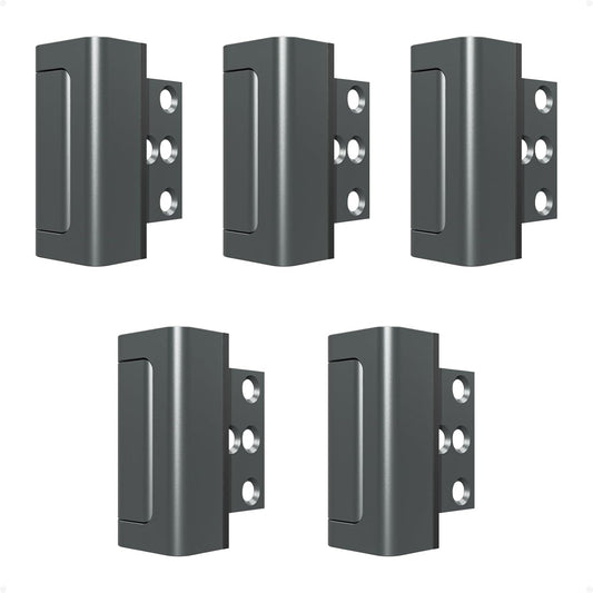 5Pack Home Security Door Reinforcement Lock Childproof, Door Locks for Kids Safety, Door Lock Latch Stopper for Front Door Inside Top of Door, Aluminum Construction Finish