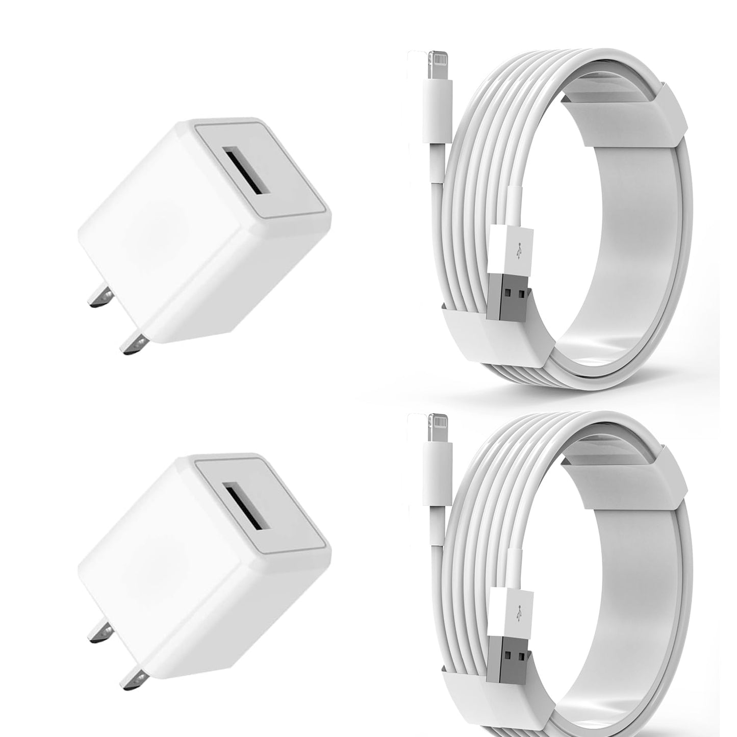 iPhone Charger, [Apple MFi Certified] 2 Pack 3FT Lightning Cable Cube Phone Charging Transfer Cord Cable with USB Plug Wall Charger Block Travel Adapter for iPhone 14/13/12/11/SE 2022/8/7/XS/XR/X/iPad