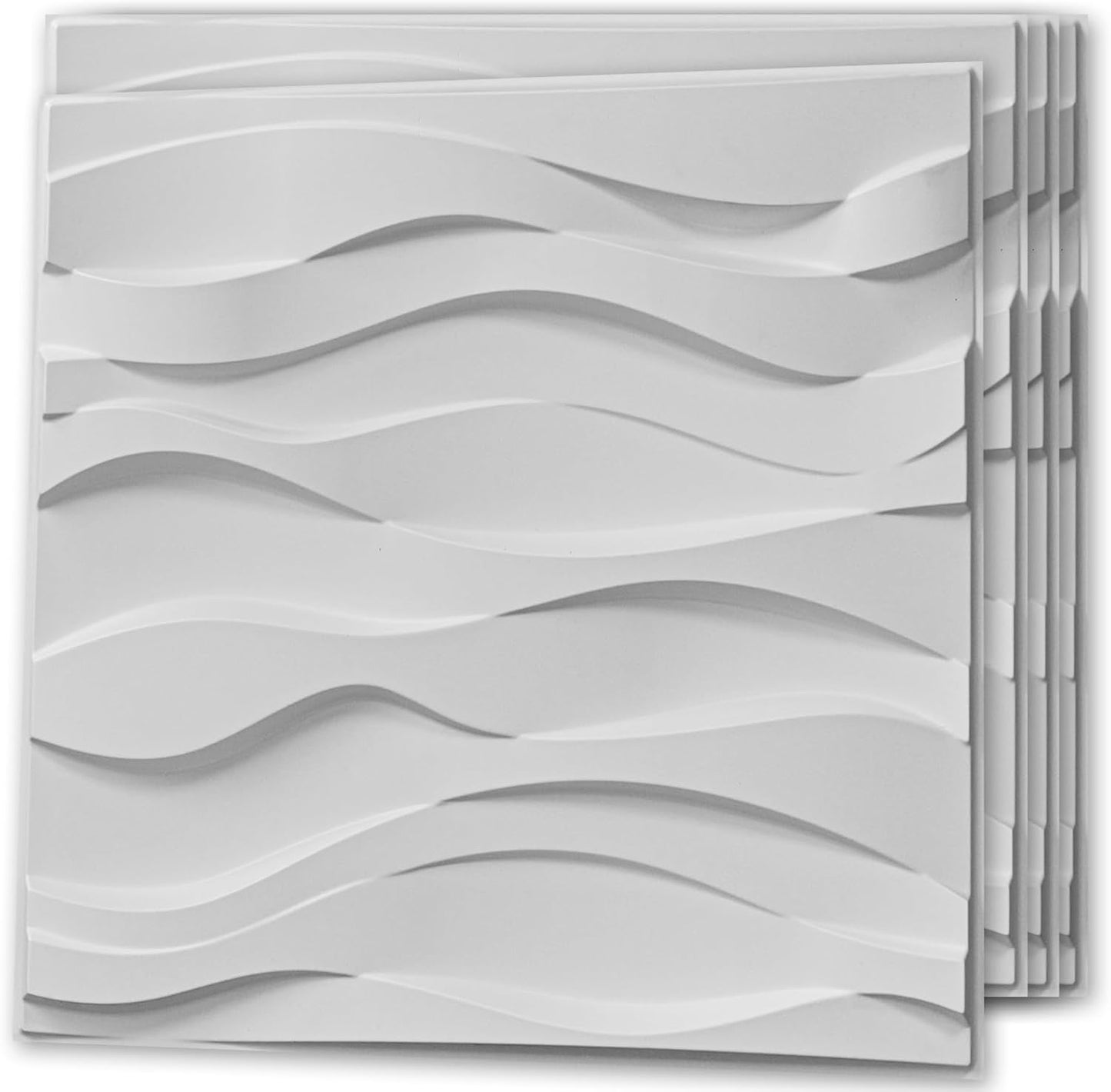 Art3d Decorative 3D Wall Panel, 32 Sq.FT PVC Interior Wall Decor for Living Room, Bedroom, Lobby, Office, Shopping Mall, White