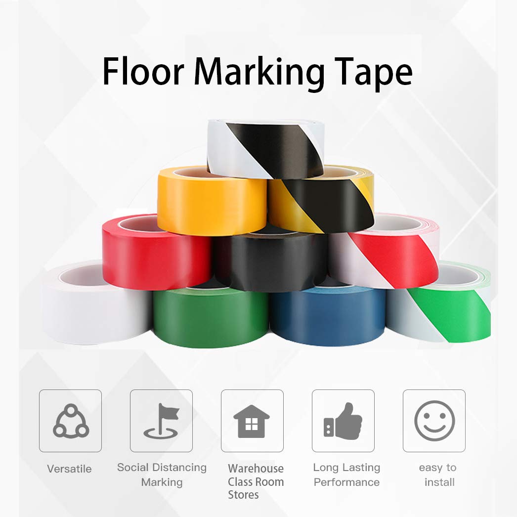 APT, Multi Color Marking Tape, Premium Safety Marking and Dance Floor Splicing Tape, 6 mil Thick (Blue, 5 Roll)