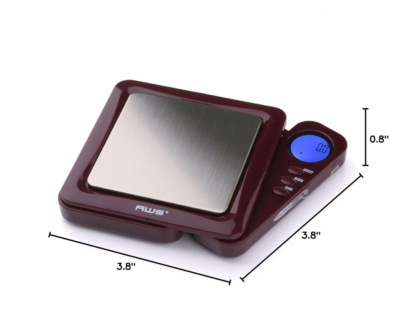 Blade Series - Digital Precision Pocket Weight Scale - Lightweight 650G X 0.1 G - (Red) - AMERICAN WEIGH SCALES