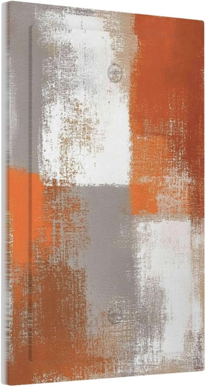 Orange Grey Abstract Art Oil Painting Light Switch Cover Plate 1 Gang No Device Blank Electrical Wall Plates Faceplate Decorative Switch Plate For Home Farmhouse Decor
