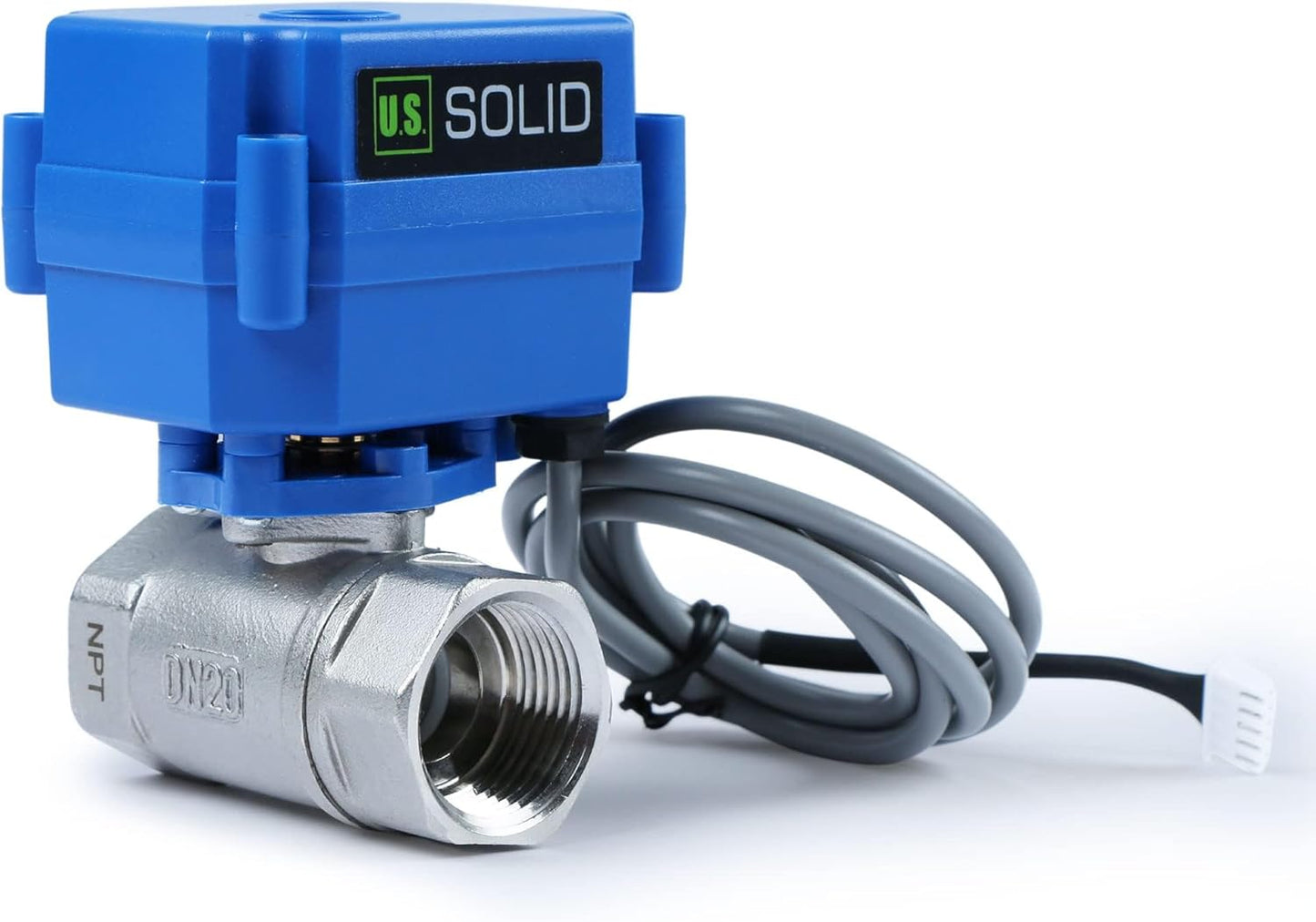 U.S. Solid Water Leak Detector - Water Alarm Leak Detect System with 3/4” Automatic Shut-Off Stainless Steel Motorized Ball Valve, Controller and 3 Sensors and Sound Alarm(Pack of 10)
