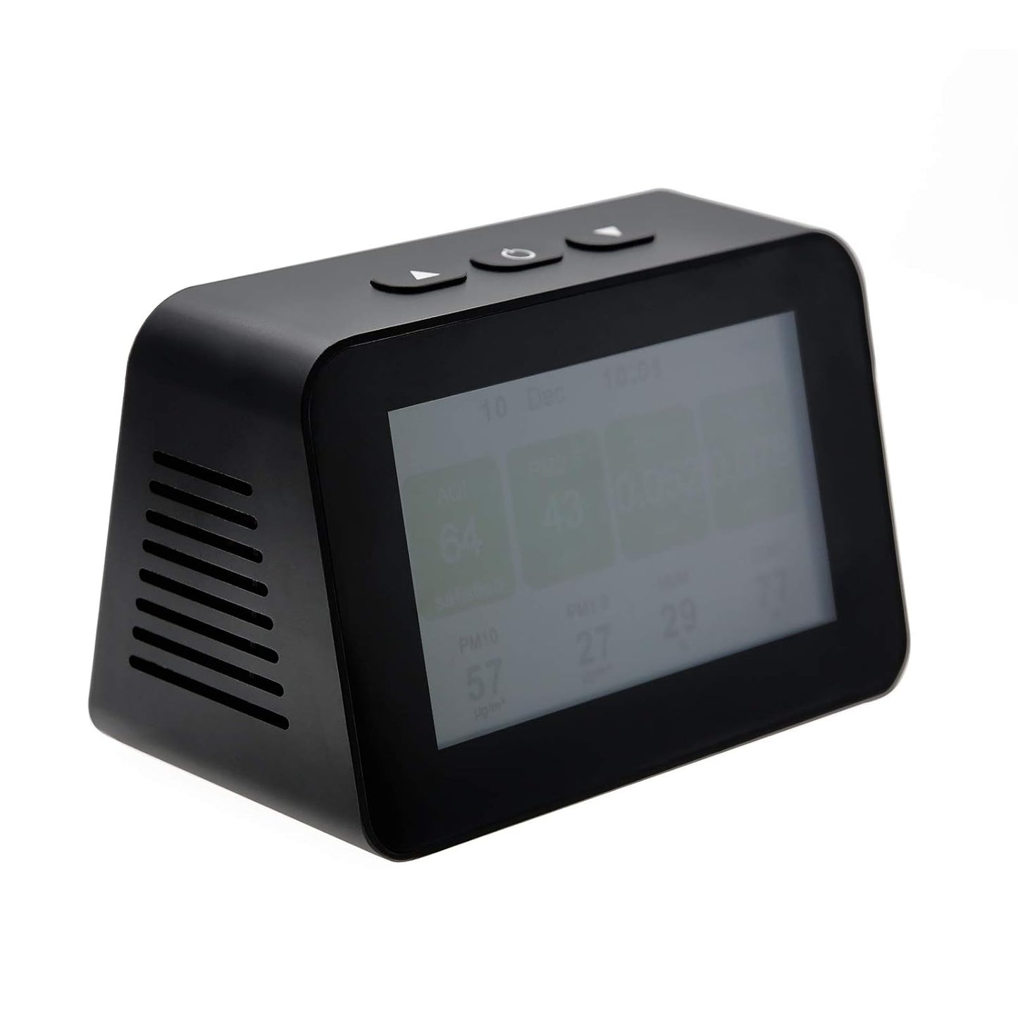 9 in 1 Air Quality Detector Smart Air Quality Monitor AQI, PM2.5, PM1.0, PM10, Formaldehyde (HCHO), TVOC, Temperature, Humidity, Time/Date/Alarm Multifunction