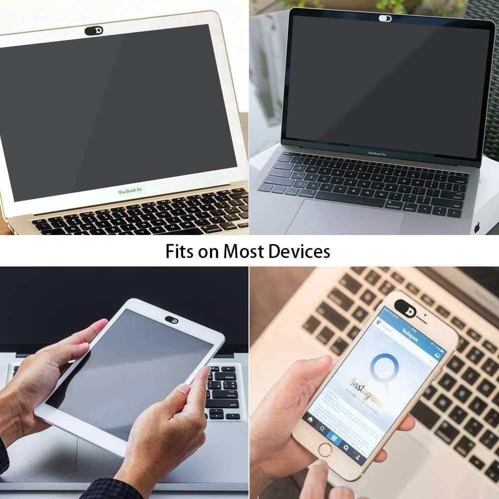 Webcam Cover Slider, Laptop Camera Cover 0.027in Ultra-Thin Fits Smartphones Tablets Macbooks Computers Desktops with Strong Adhensive, Protecting Privacy and Securtiy (6 Pack)