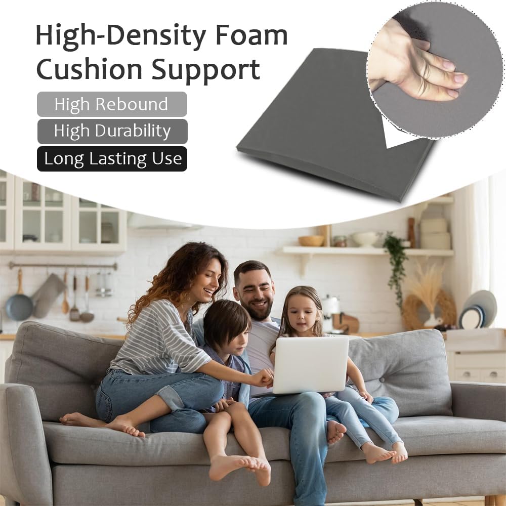 Couch Cushion Supports for Sagging Seat 22'' x 22'' High Density 40D Curved Foam Sofa Cushion Support Under The Saggy Pads Firmer Foam Lifters for Saggy Couch (Grey (Set of 1), 22 Inch * 22 Inch)
