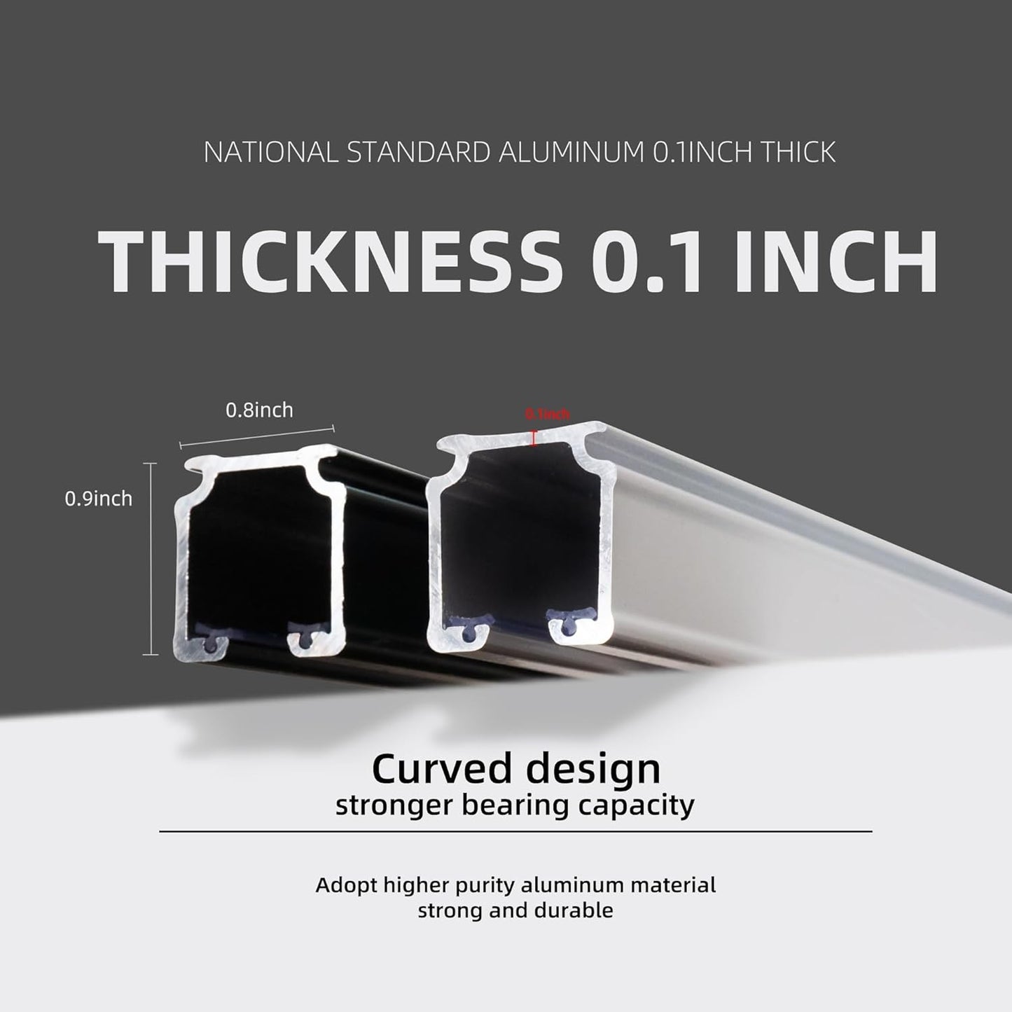 Curtain Track for Ceiling or Wall, Heavy Duty Aluminum Alloy with Smooth Sliding, Easy to Install, White, 3ft To 18ft