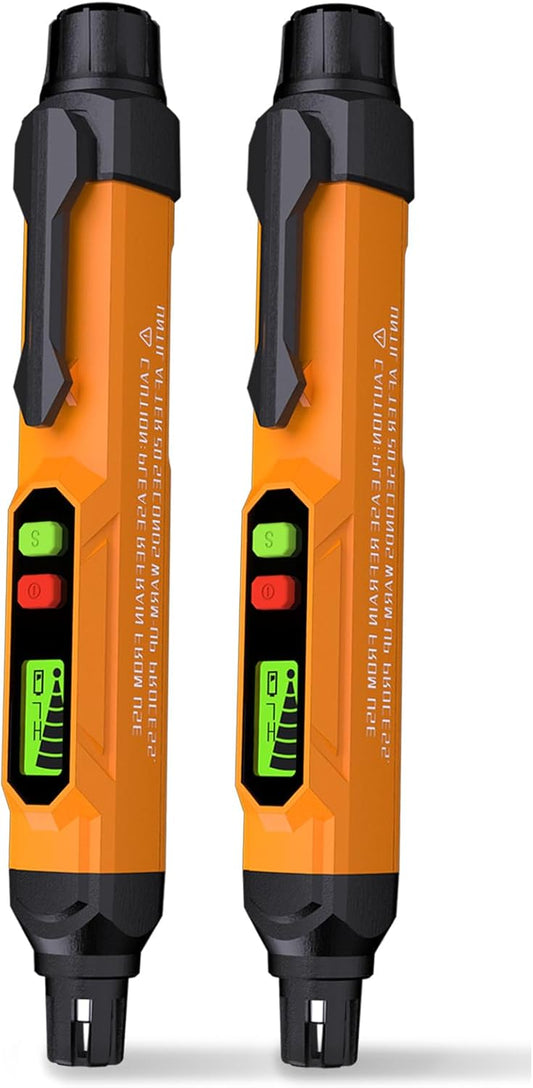 Gas Leak Detector; VITITE Propane and Natural Gas Detector; Mini Portable Gas Alarm to Locate Combustible Gas Leak Sources for Home and RV (Includes 2 Batteries & Carrying Pouch) - Orange 2Pack