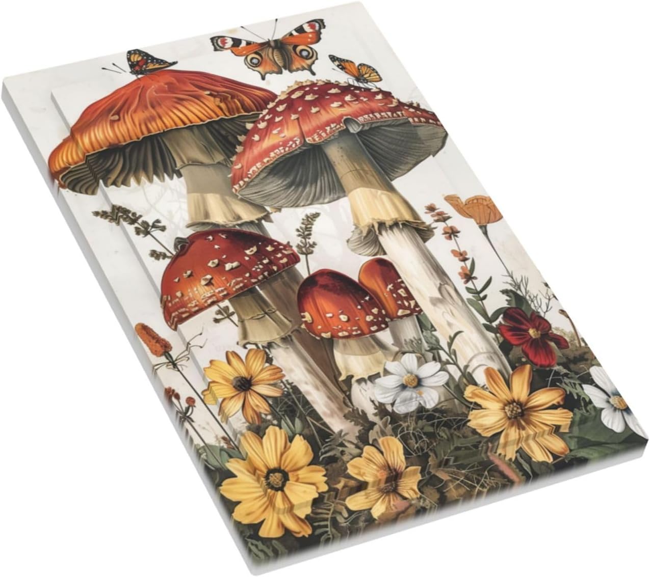 Light Switch Cover Plate Mushroom Forest Butterfly Wild Flower 1 Gang No Device Blank Electrical Wall Plates Faceplate Decorative Switch Plate For Bed Room Living Room Decor
