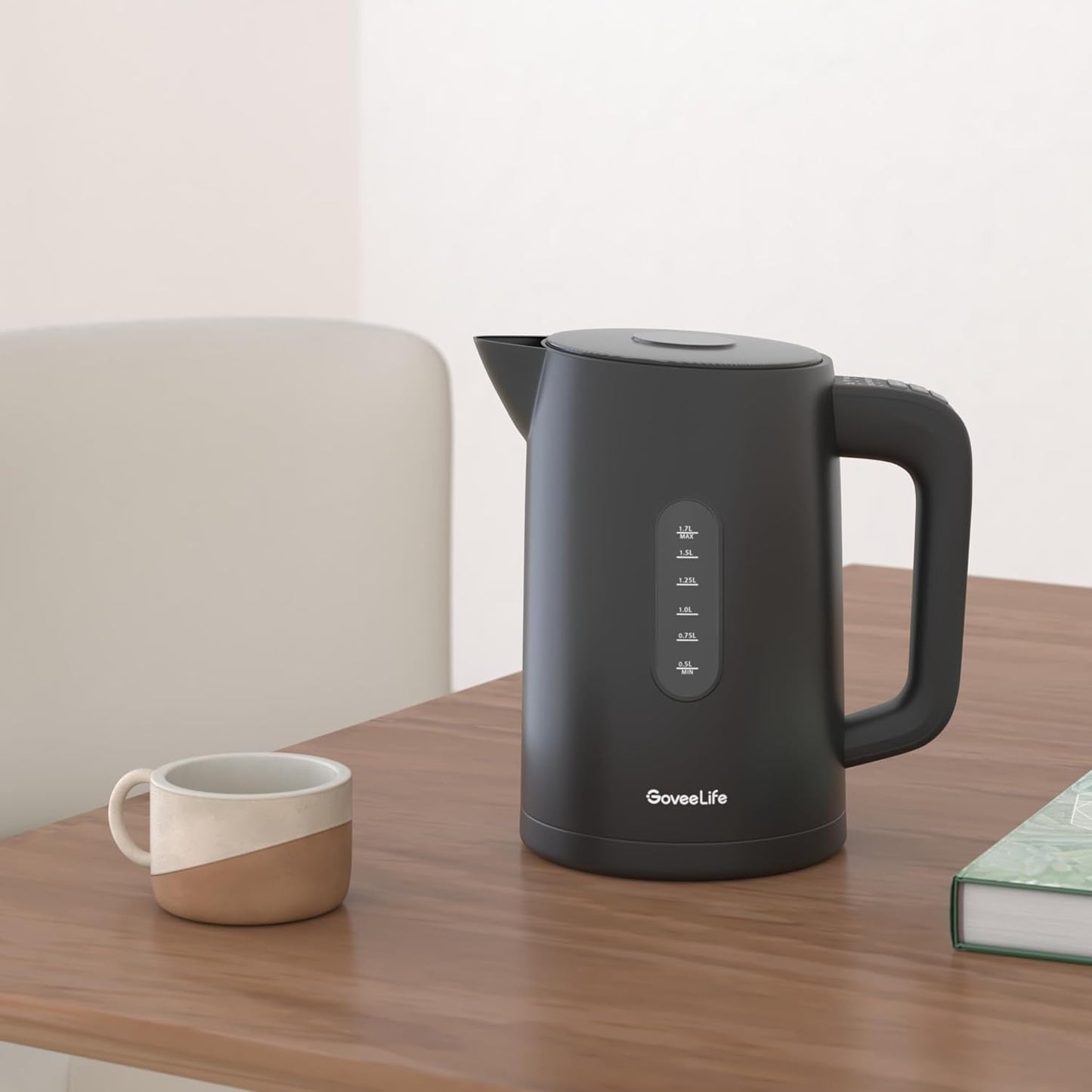 GoveeLife Smart Kettle Temperature Control 1.7L, 1500w WiFi Tea Kettle Electric with LED Indicator Lights, Remotely Control, 2H Keep Warm, 4 Presets Hot Water Boiler for Tea & Coffee & DIY