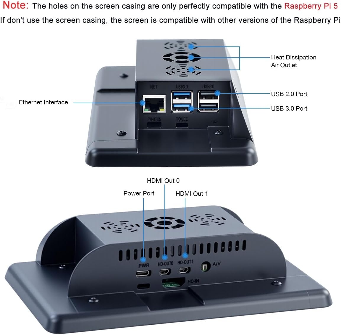 7 Inch Touchscreen IPS DSI Display Compatible with Raspberry Pi 5, 800x480 Capacitive Screen MIPI DSI Driver-Free Interface