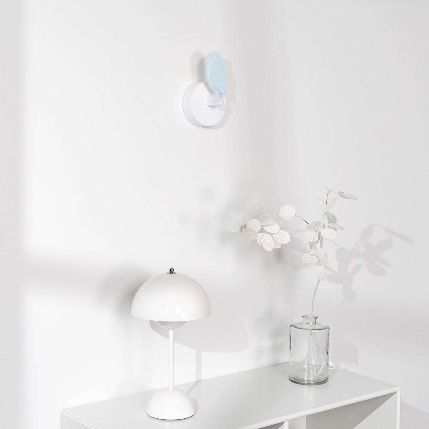 Birdie 2.0 - Design Indoor CO2 Monitor - Air Quality Meter for Home & Office - Promotes Mental & Physical Health - Modern Interior Decor - Reducing Health Risks with Clean Air (Glacier, FullBirdie)